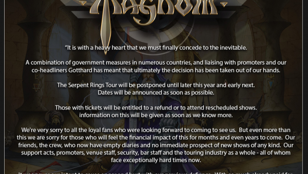 The Serpent Rings Tour Rescheduled